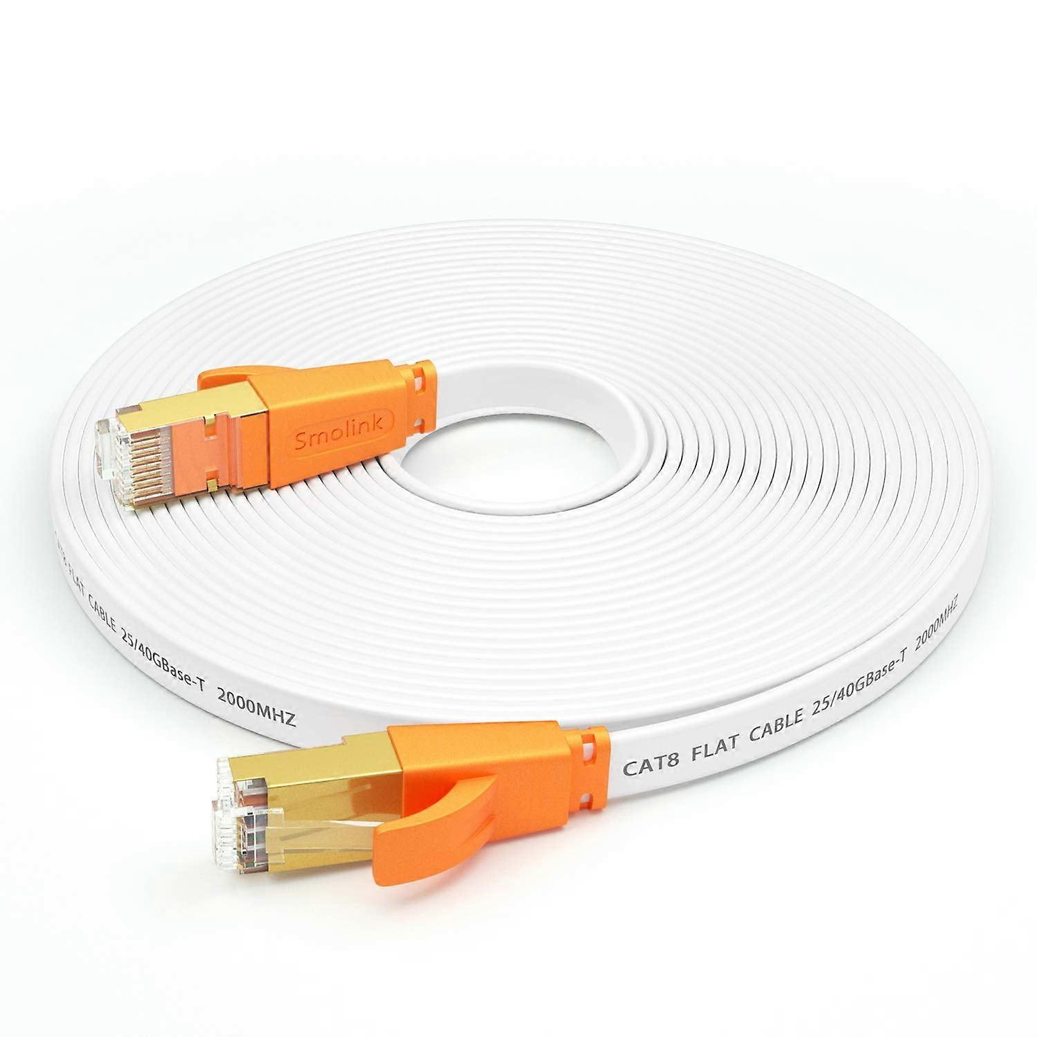 Cat 8 Ethernet Cable 20 Ft,High Speed Flat Internet Network LAN Cable,Faster Than Cat7/Cat6/Cat5 Network,Durable Patch