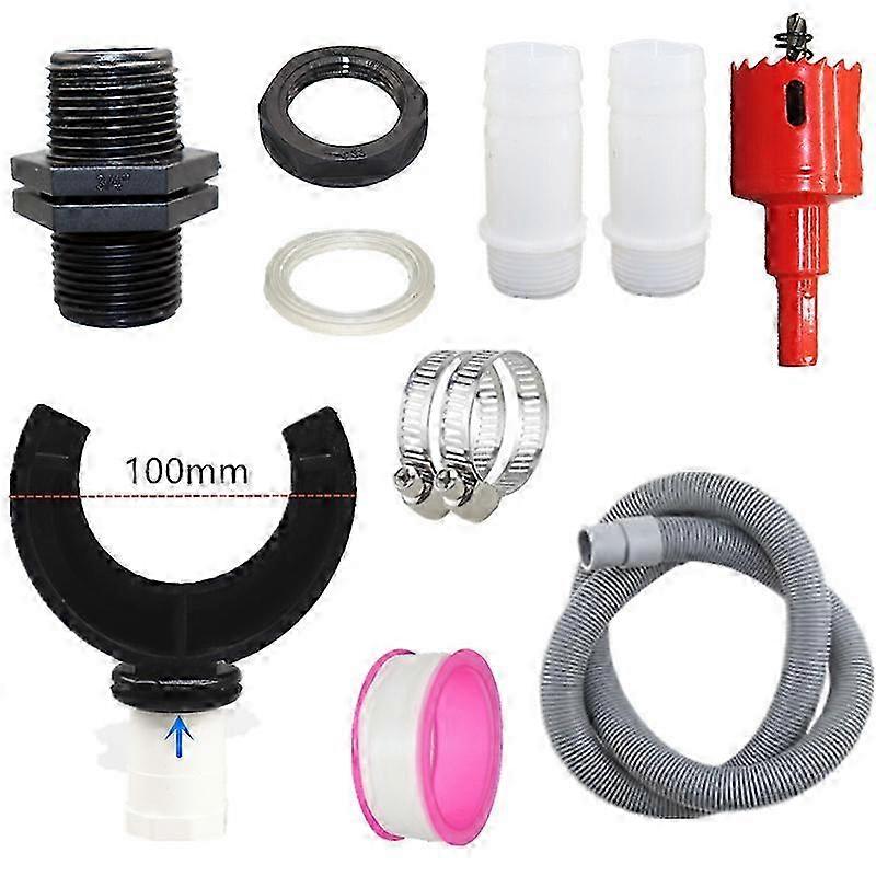 Rain Barrel Diverter Kit With Weatherproof Tank Connection Seal Hose And Water Filtering Device