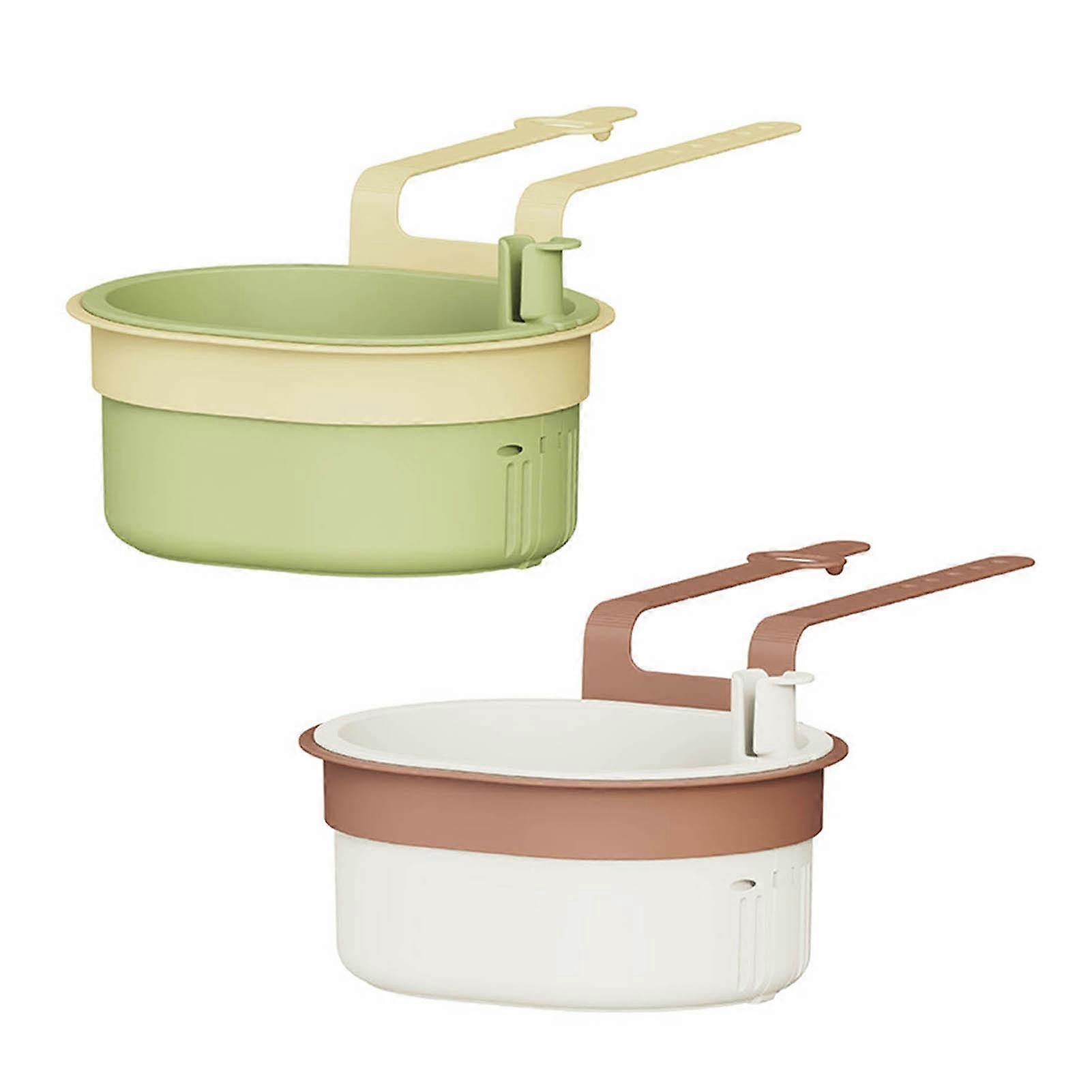 2Pcs Drain Baskets High-Efficiency Filter Easy to Install Automatic Dumping Sink Strainer Baskets