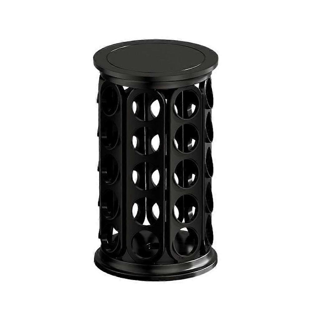 Coffee Pod Holder for 40 KCup Compatible Pods, Rotating Carousel Organizer, Large Capacity Countertop Stand, Black