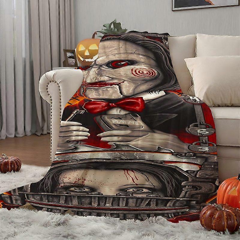 Billy and Mechanical Trap Installation Art Digital Print Flannel Blanket, Durable Wrinkle-Resistant Soft, Portable for H-CDSAK43
