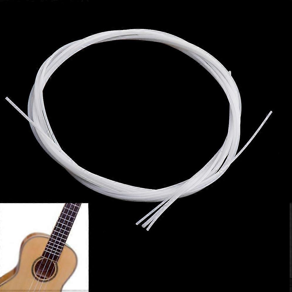4pcs set White Durable Nylon Material Ukulele Strings Replacement Part for 21