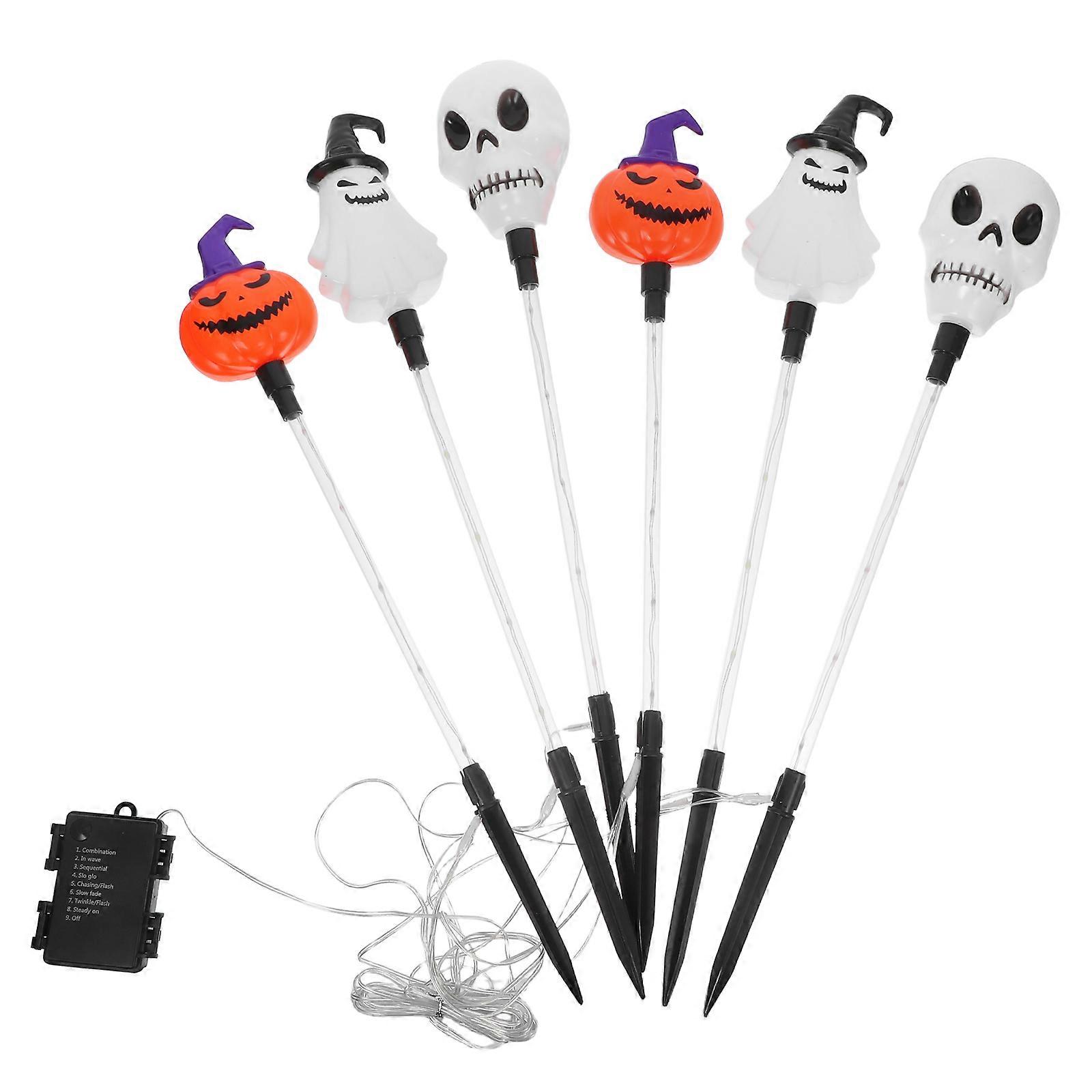 Halloween Pathway Lights LED Pumpkin Ghost Lights for Outdoor Yard 1Set