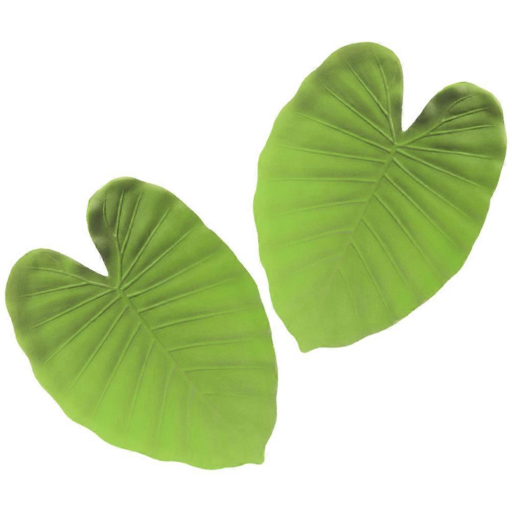 Green Turtle Back Leaf Dining Placemats Monstera for Kitchen 2Pcs Set