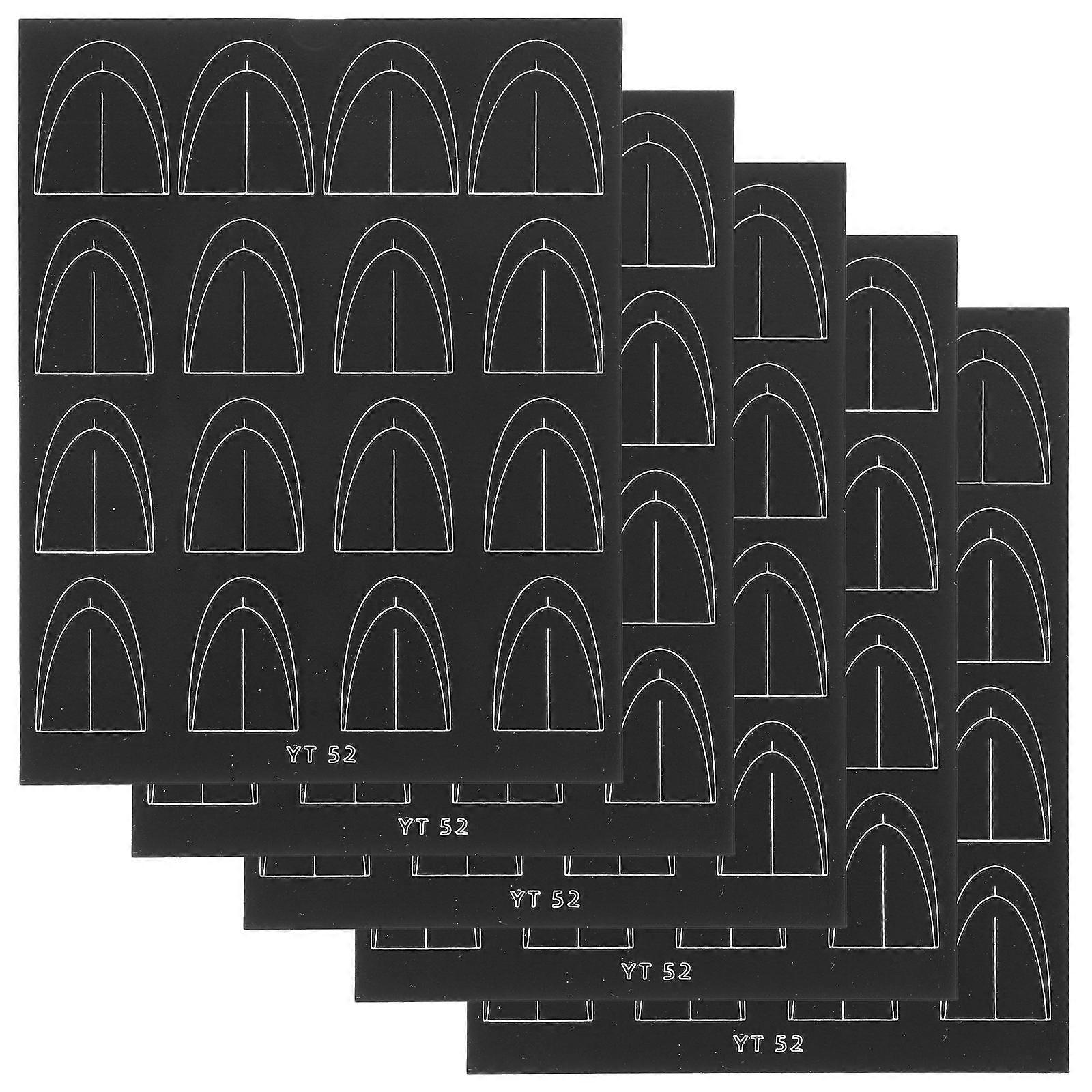 French Tip Nail Stickers for Easy Application Self Adhesive 5 Sheets