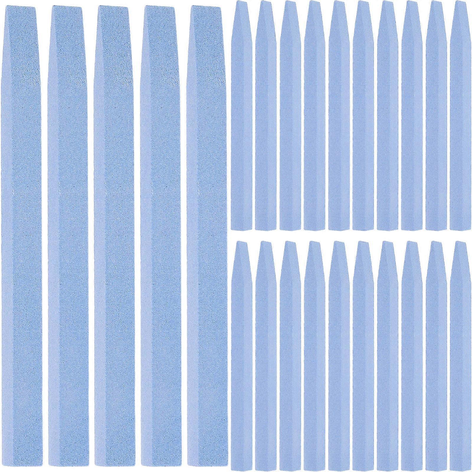 Blue Quartz Finger Nail Files for Manicure with Buffing Function 36Pcs