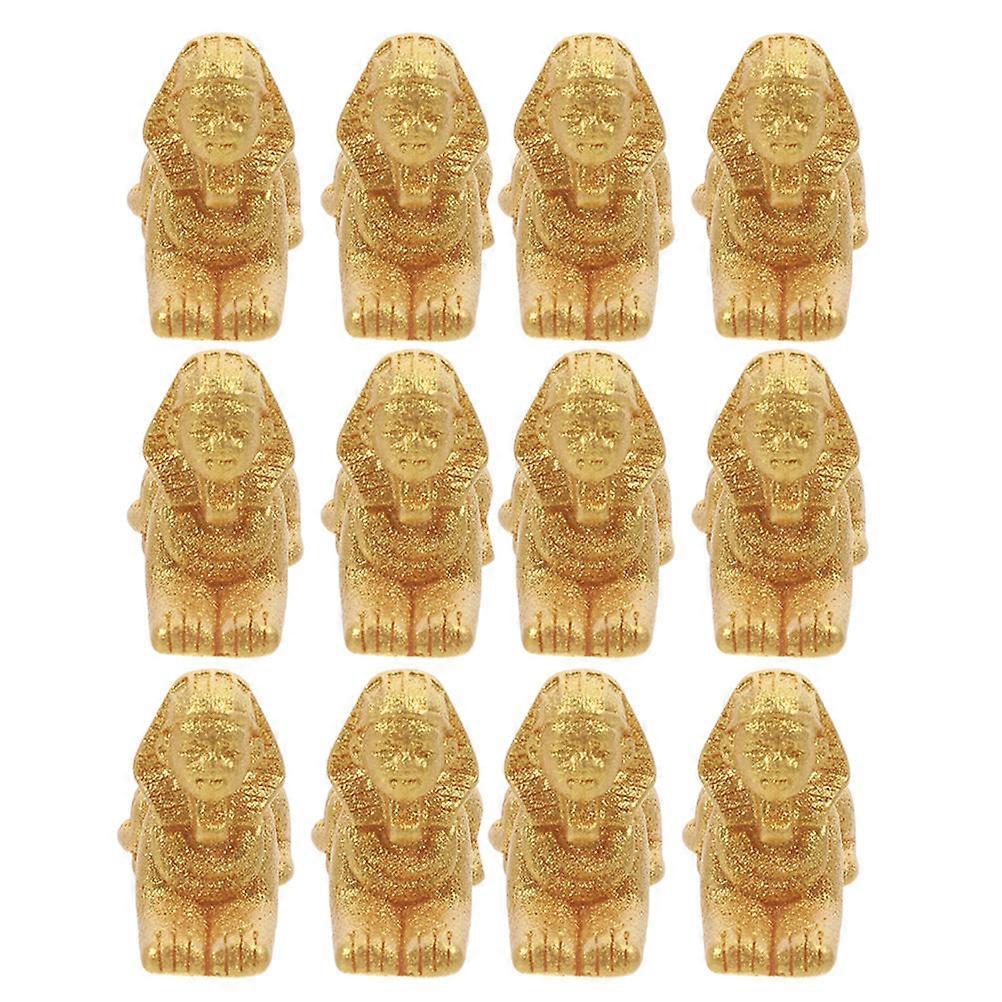 Ancient Egypt Castle Model for Decoration Mini Resin Figures 12Pcs Set