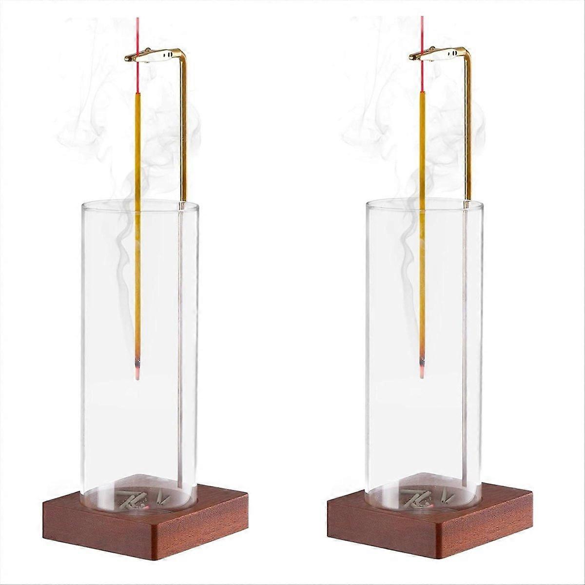 2PCS Yoga Timer Aromatherapy Stand for Sticks with Removable Glass