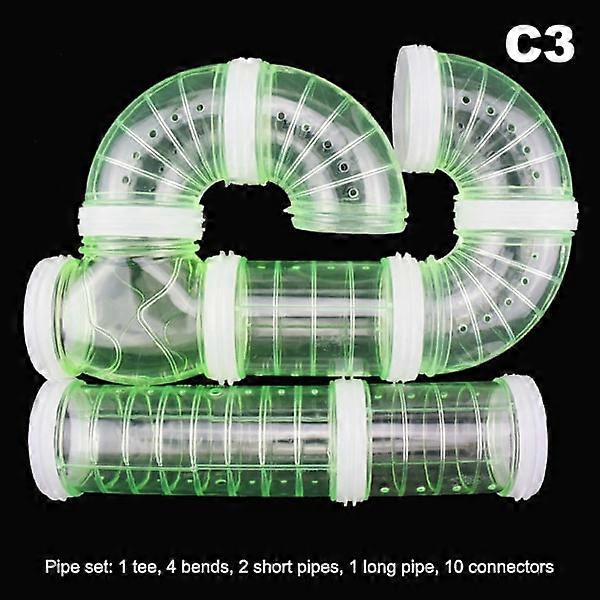 1pc Hamster Tunnel Tube Part Transparent Curved Straight C4 C3