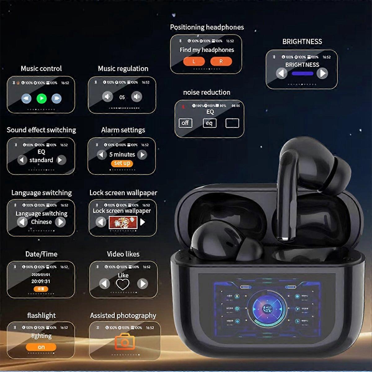 ANC+ENC Single Mark Noise Cancellation Stereo Wireless Earphone A