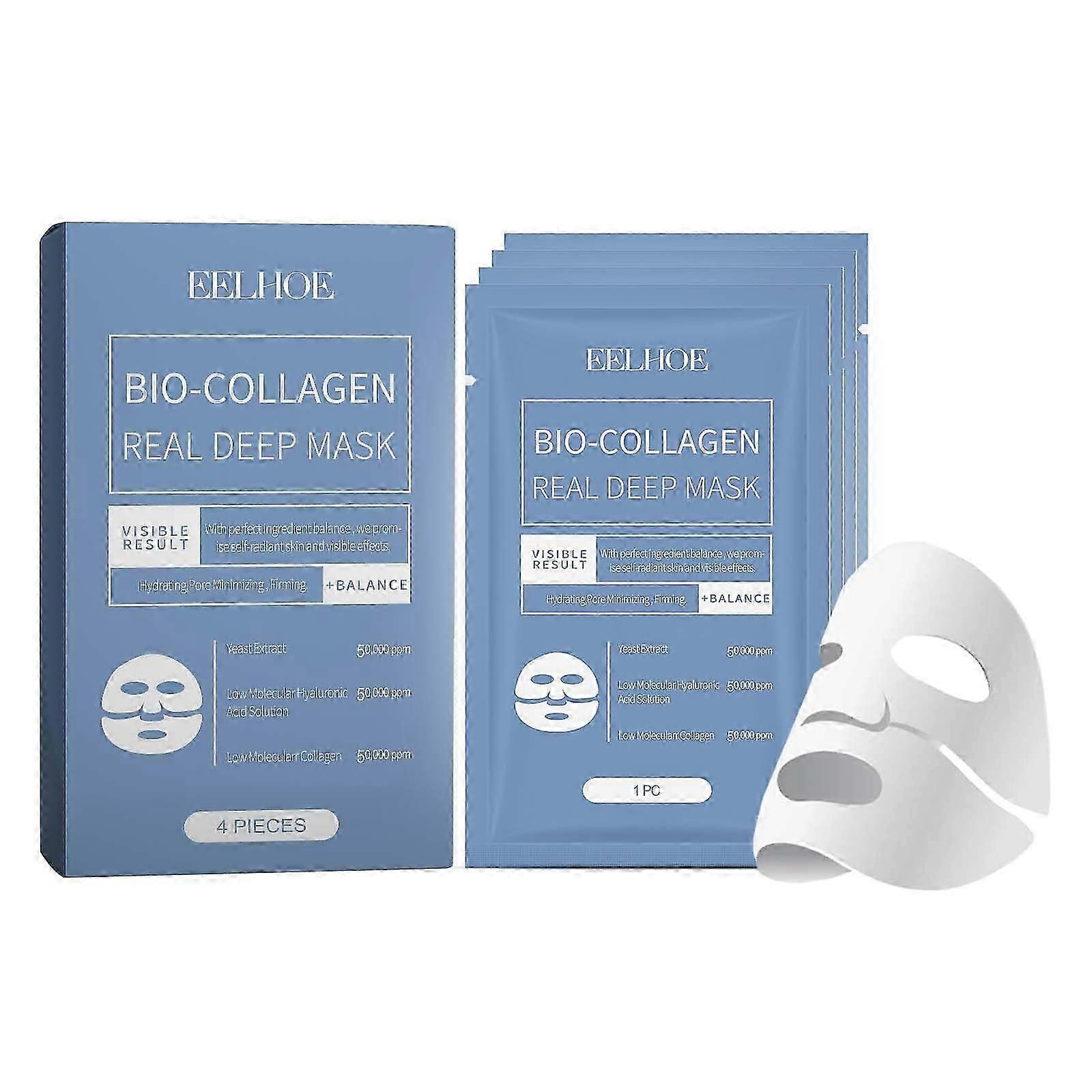 Bio-Collagen Real Deep Mask, Smooth And Delicate Skin Firming Moisturizing Haun White Carry Bright Color Of Skin Moisturizing Facial Mask