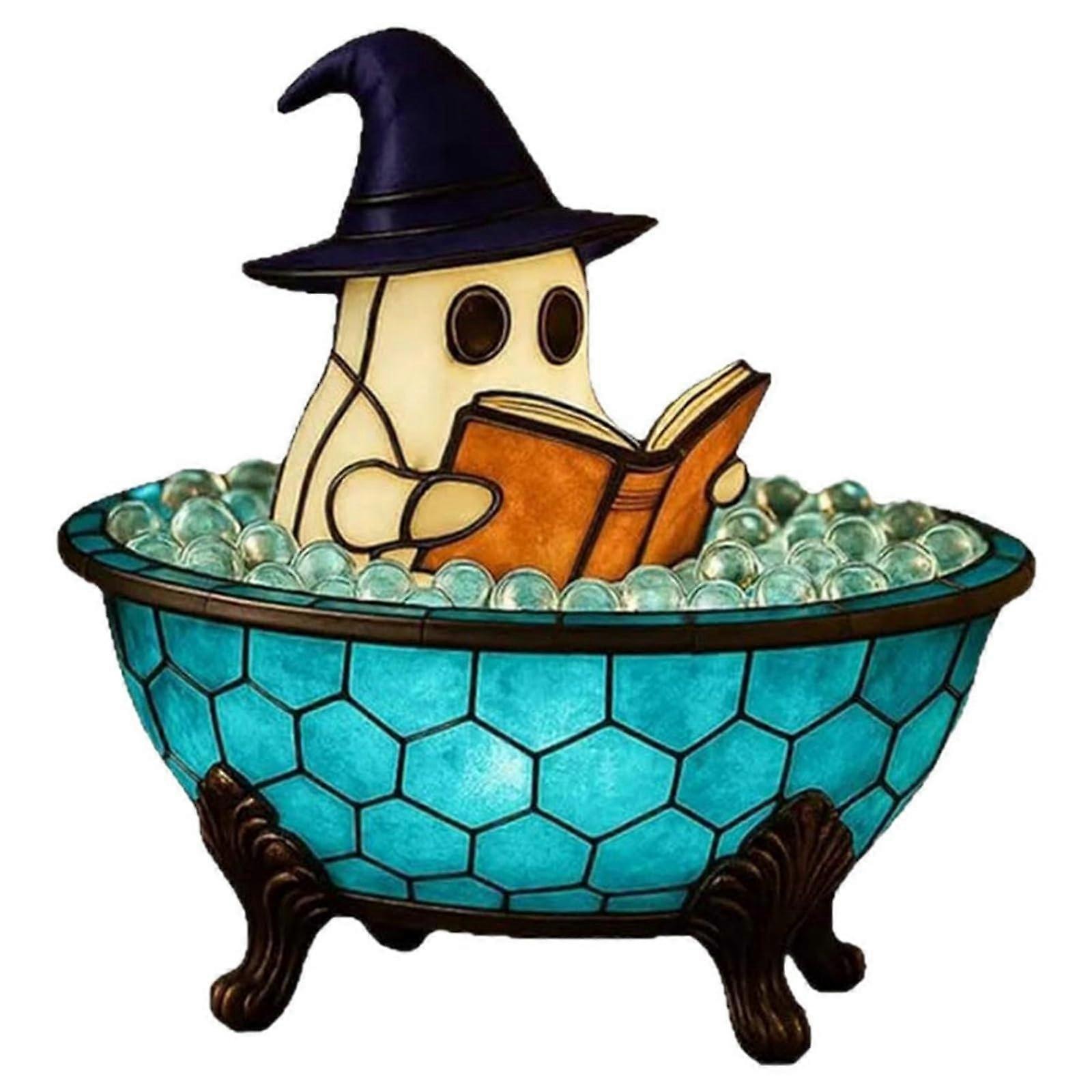 Halloween Ghost Night Light LED Lamp with ColorChanging Glow for Bathroom and Table Decor