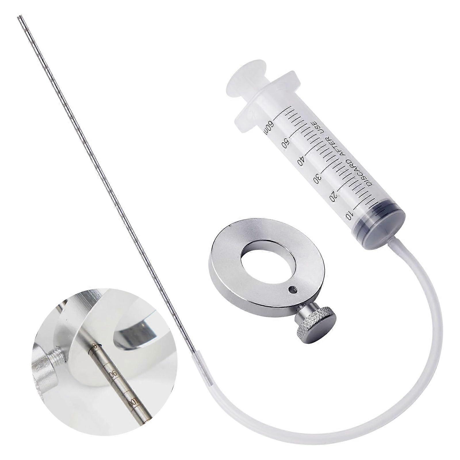 Motorcycle Fork Oil Level Gauge with Adjustable Ring Syringe for Accurate Suspension Measurement