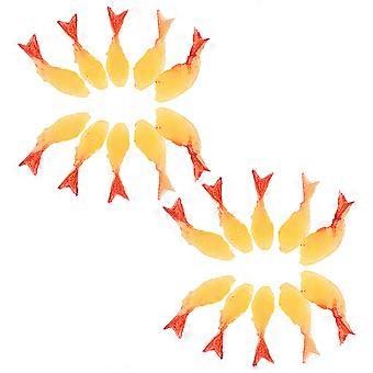 Miniature Tempura Rejer Rekvisitter til Dekoration 100 Stk. Livlig Japansk Madmodel