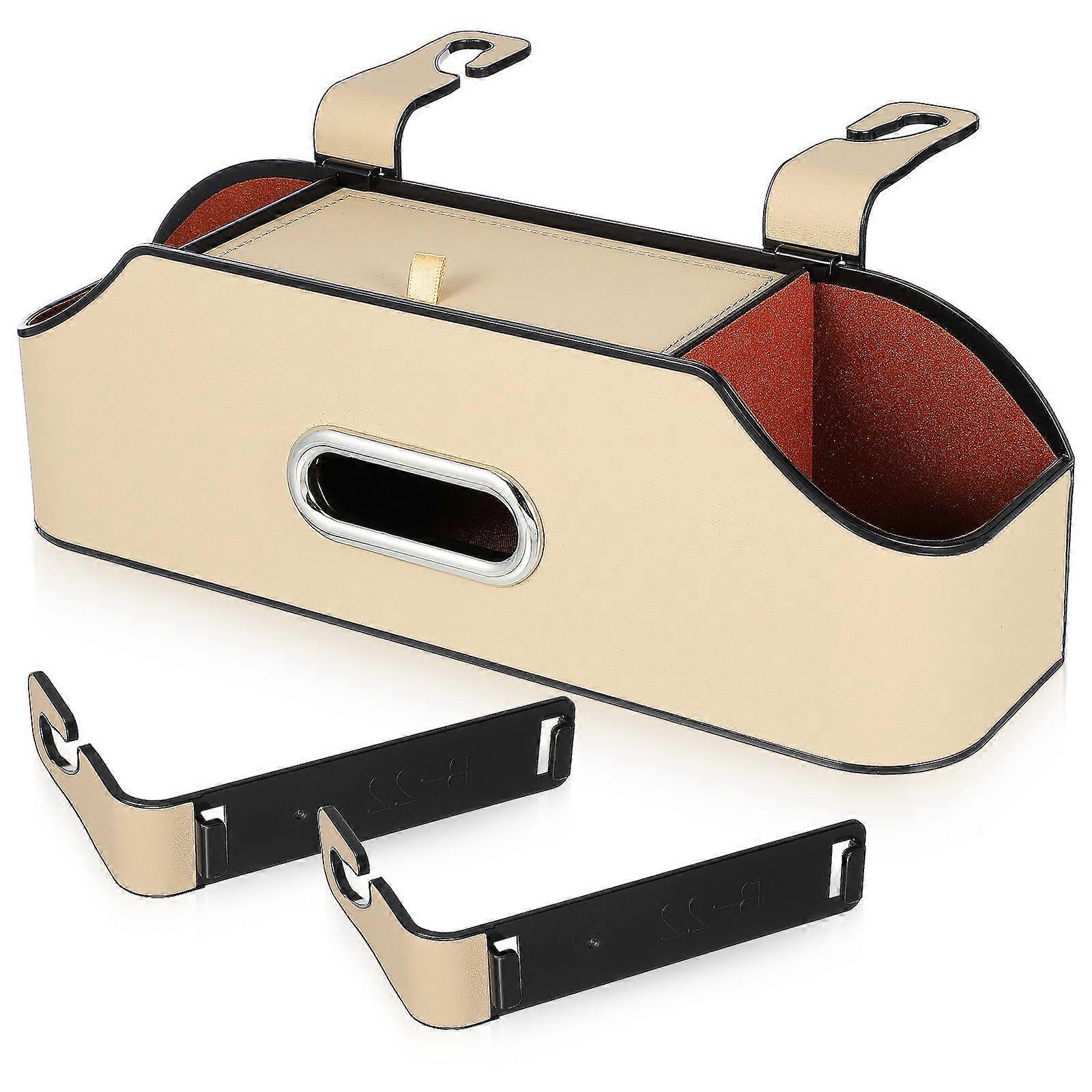 Car Backseat Storage Organizer with Tissue Box and Cup Holder