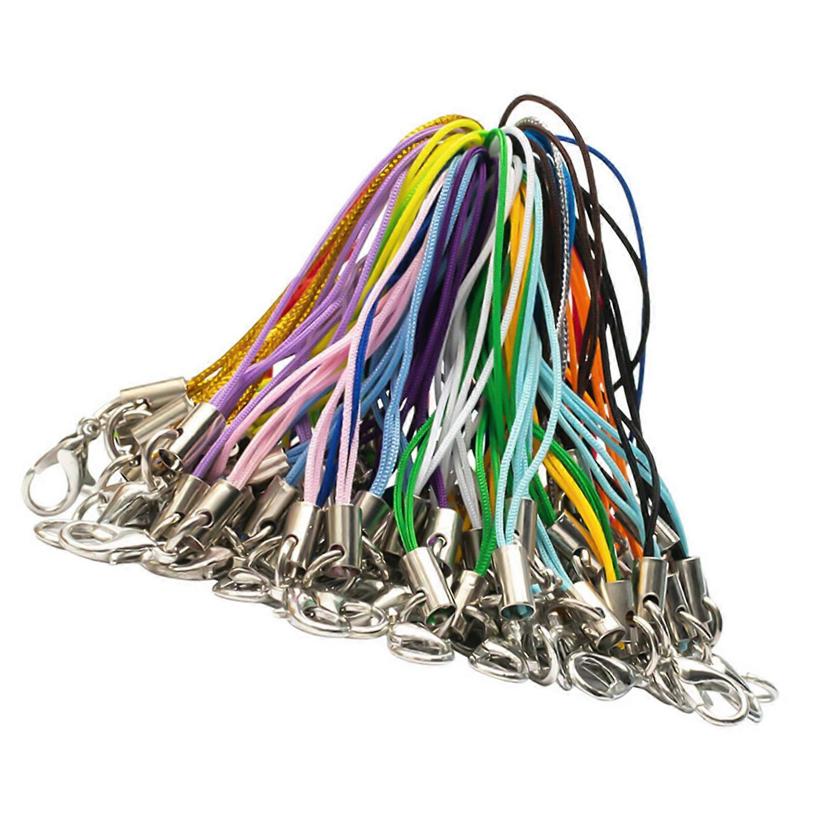 Sturdy Mixed Polyester Lanyard Ropes Vibrant Polyester Phone Lanyard Cords For DIY Necklace And Keychain Projects Multicolor