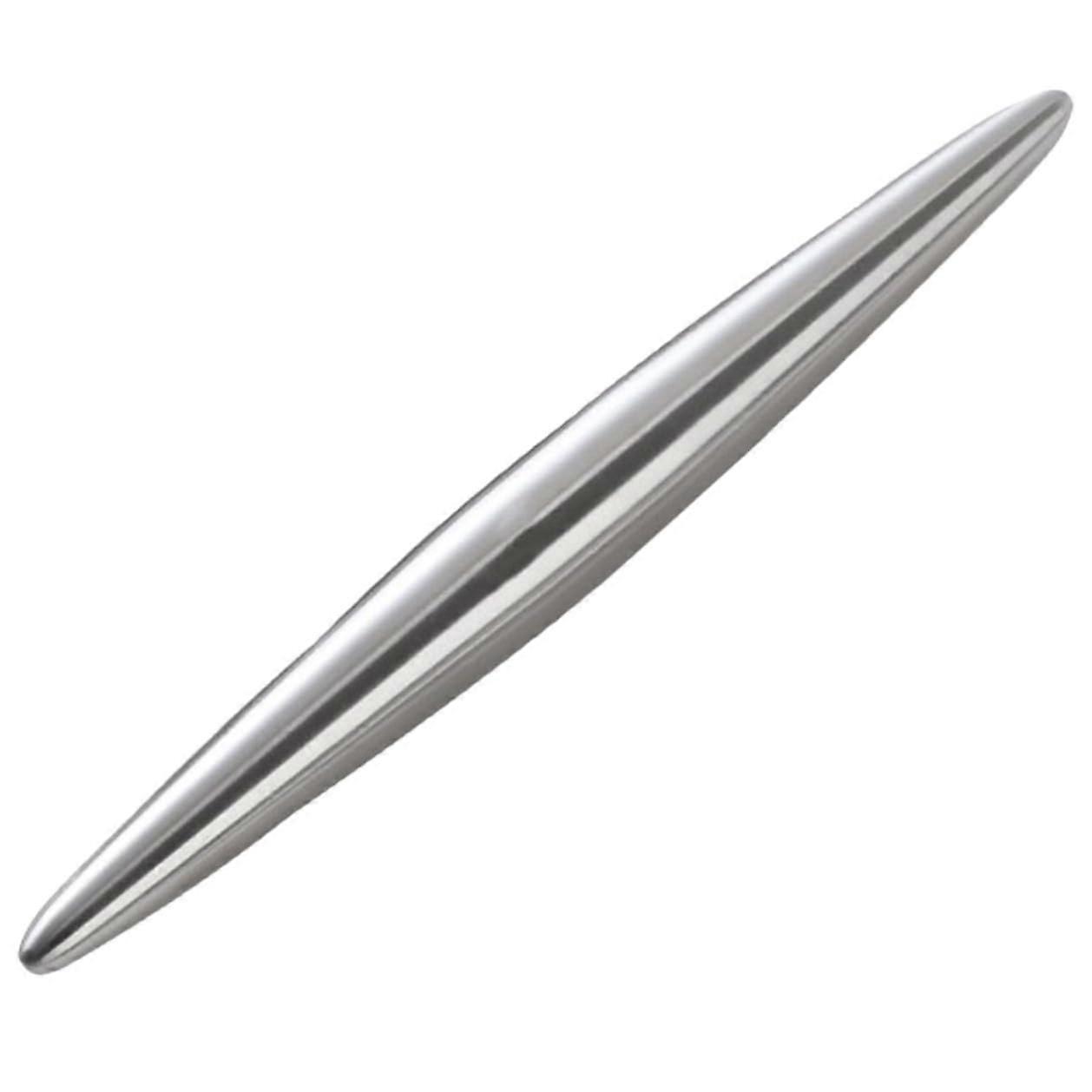 Stainless Steel Rolling Pin Smooth Surface Ergonomic DoubleEnded Dough Roller for Baking Pizza Pastry