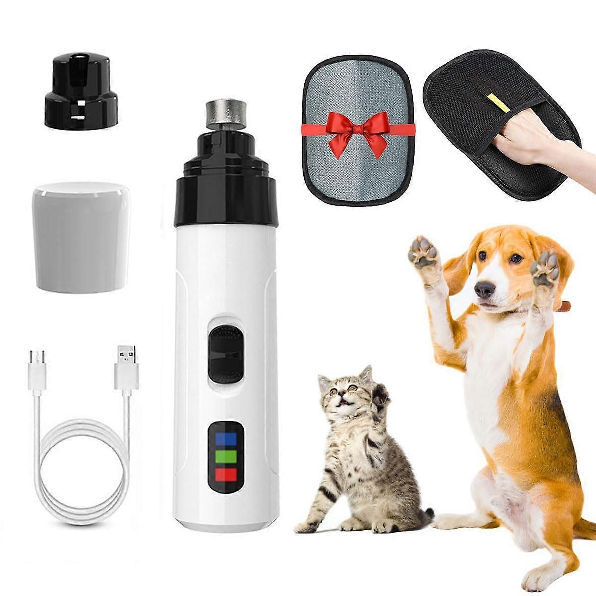 Pet Nail Grinder with Noise Reduction, Safe Grinding, Low Vibration, Ergonomic Grip for Dogs