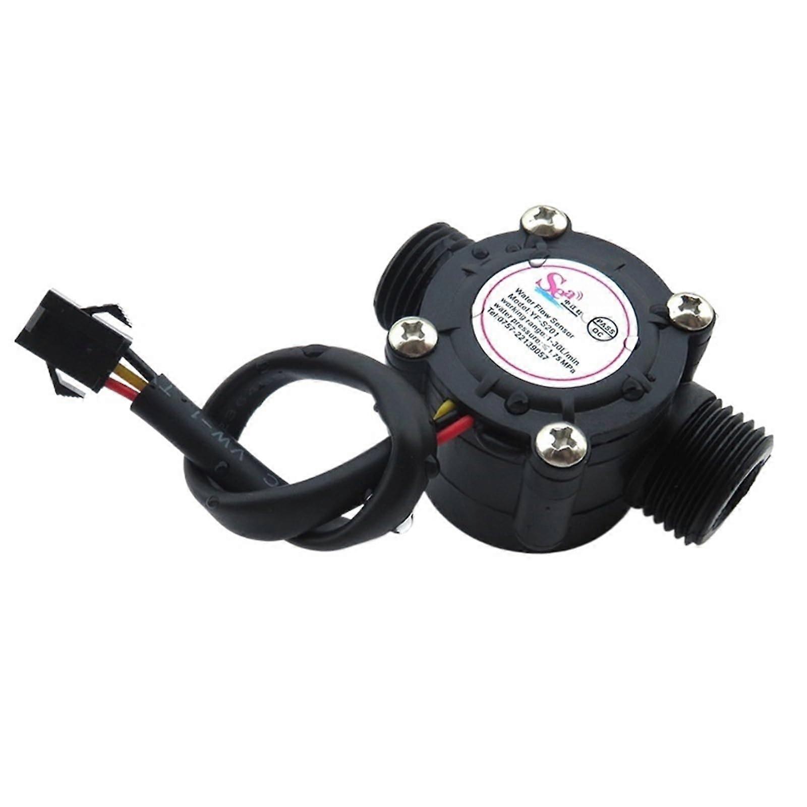 Air Flow Meter YFS201 Turbine Flow Sensor for Water Heater Hall Effect Precise Measurement 4Point