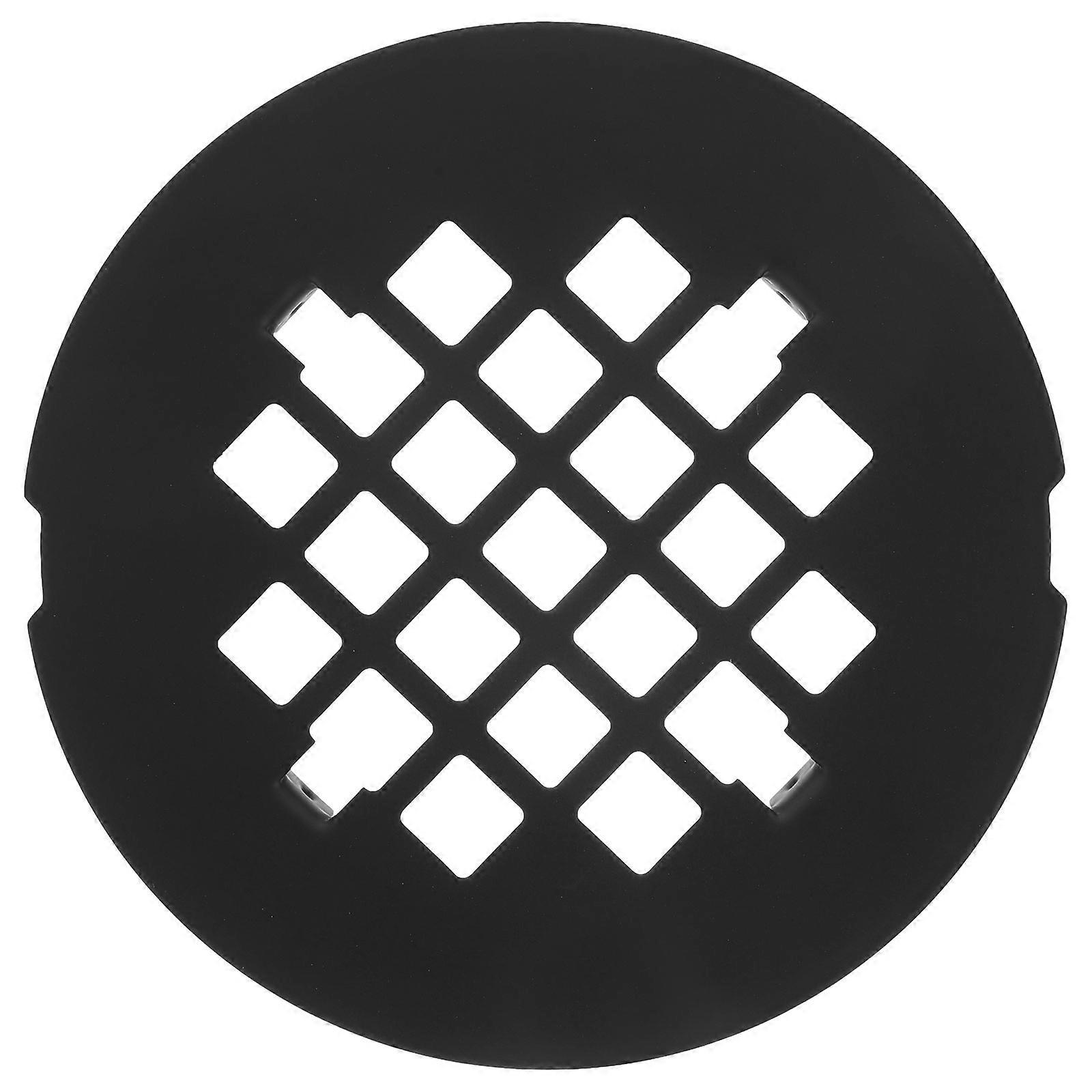 Black Drain Cover Stainless Steel for Shower Use with Round Filter Mesh