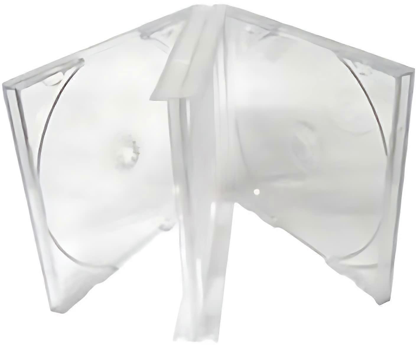 10 Clear Quad 4 Disc CD Jewel Case for Durable MultiDisc Storage and Disc Protection