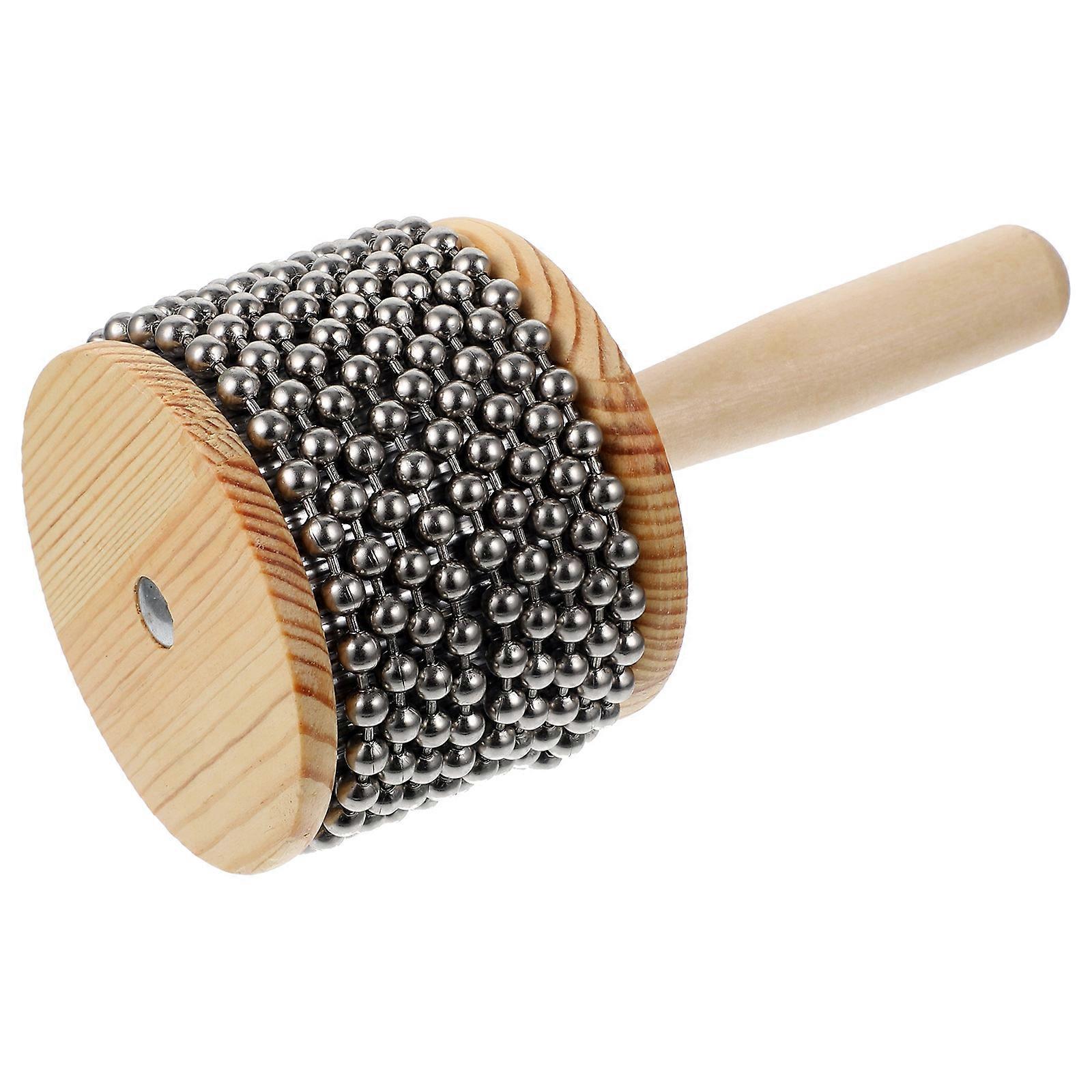 Cabasa Handheld Wooden Cabasa Instrument for Playing Use Portable Noise Maker