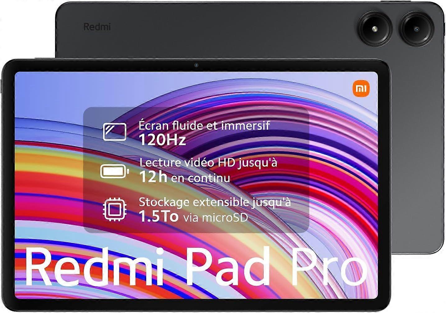 Xiaomi Redmi Pad Pro 6 + 128GB Mi Tablet, Tela 2.5K, Bateria de 10000mAh, Câmera de 8MP, Cinza