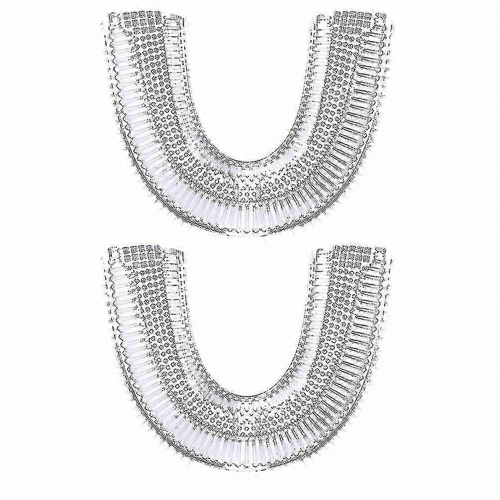 2pcs U-Shaped Electric Toothbrush Heads, Automatic Brush Heads Replacement