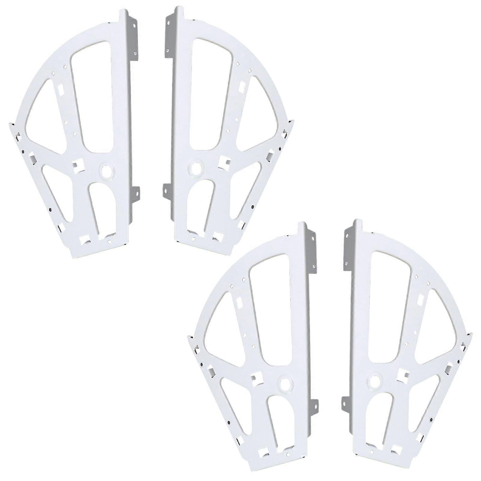 White Cold Rolled Steel Shoe Cabinet Hinges, 2 Layer Flip Down Shoe Rack Hinges, SpaceSaving Design, 4pcs