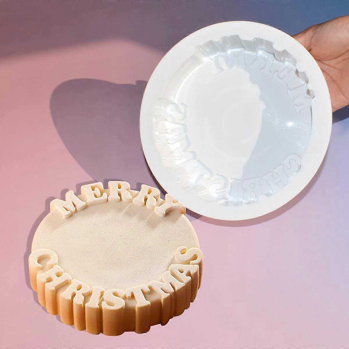 Silicone Baking Mold Round Christmas NonStick Easy Release Reusable for Cake Desserts