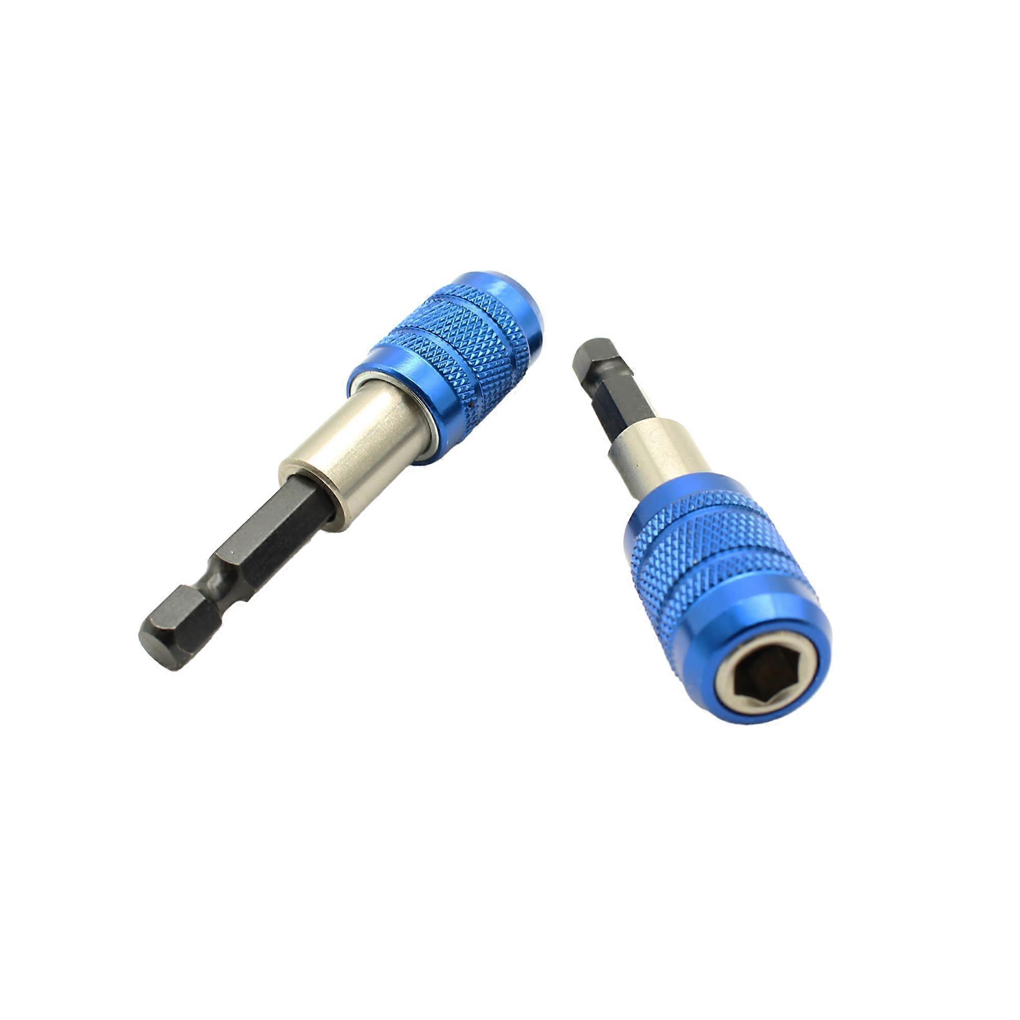2 Pack Quick Release Impact Driver Bit Holder 1/4 Inch Hex Shank with Secure AntiWobble Grip