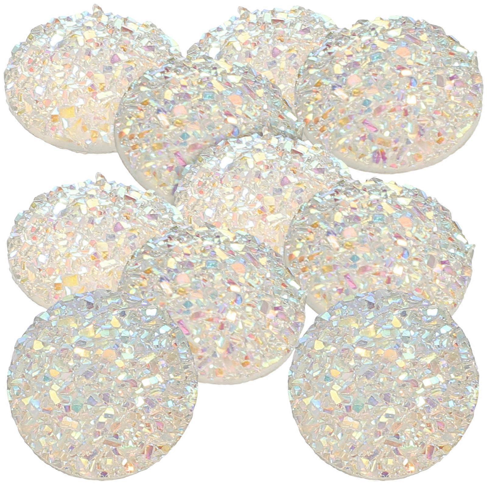 Diy Making Accessories Multi Color 1.4x1.4cm Resin Flatback Design 100Pcs