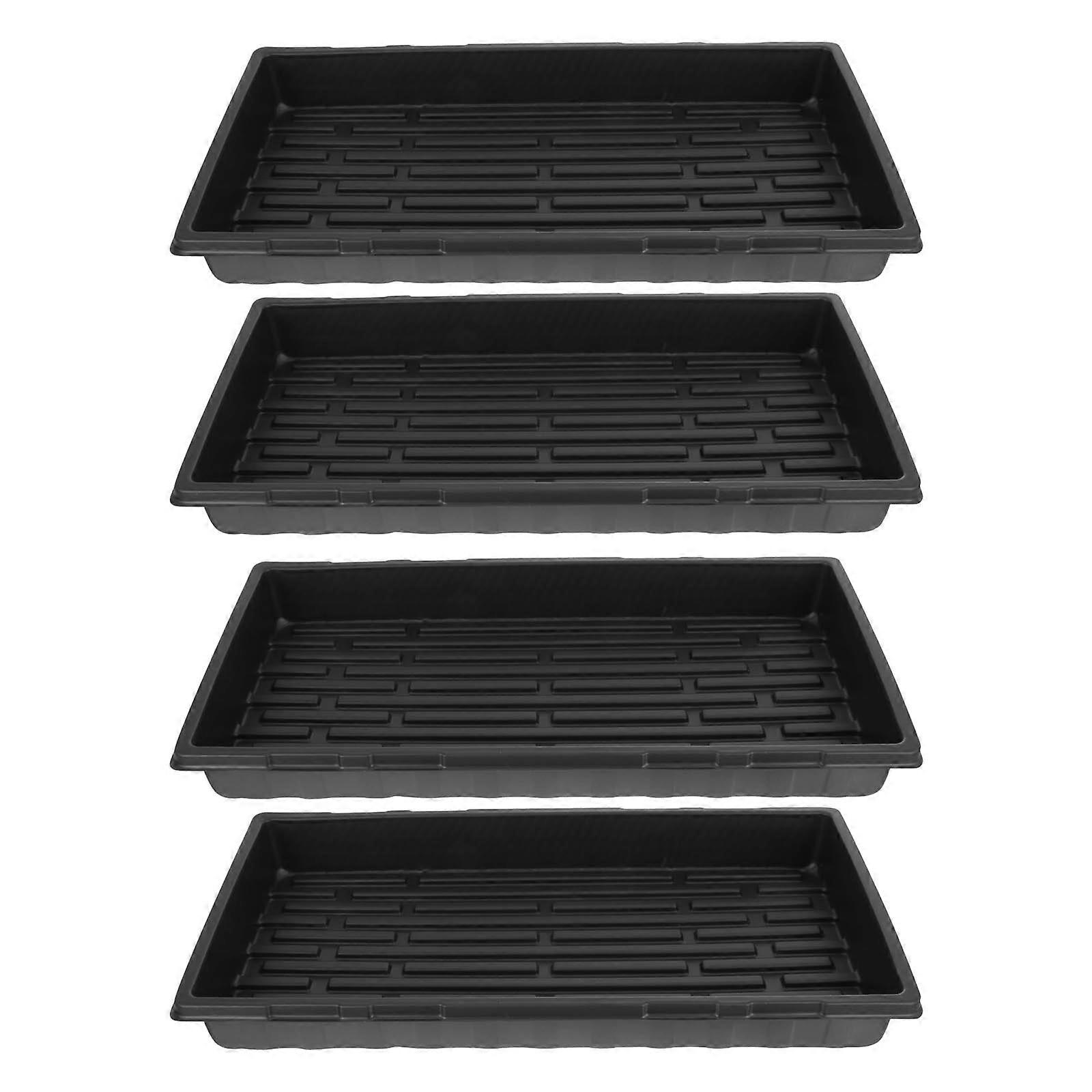 Black Thickened Nursery Tray for Seed Germination 4Pcs Practical Use