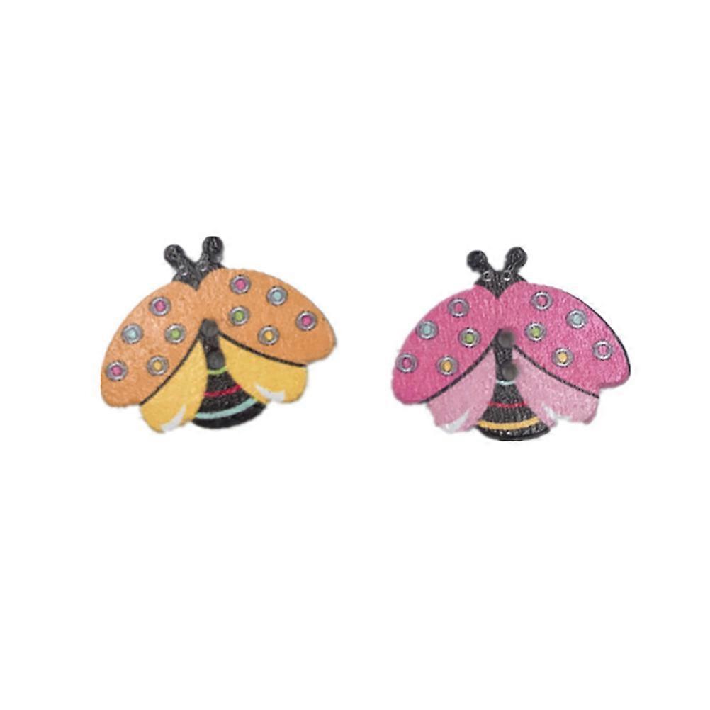 Assorted Color Wooden Buttons for Sewing Craft Projects 50Pcs Pack