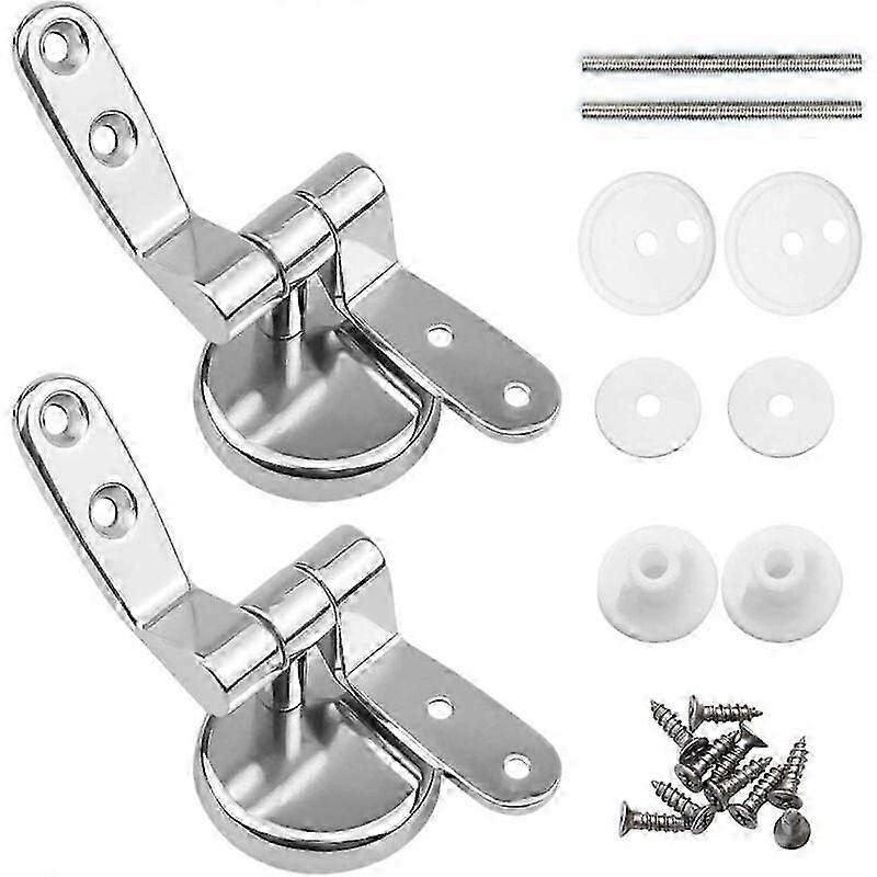 Toilet Seat Hinges, 2 Pack Replacement Hinges with Alloy Fasteners