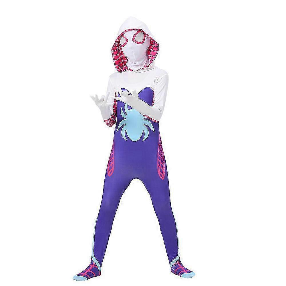 Marvel Superhero Spiderman Cosplay Costume Anime Into The Spider Verse Spider Gwen Stacy Jumpsuit Bodysuit For Kids Adult 2025