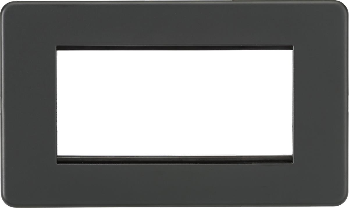 Screwless 4G Modular Faceplate - Anthracite IP20