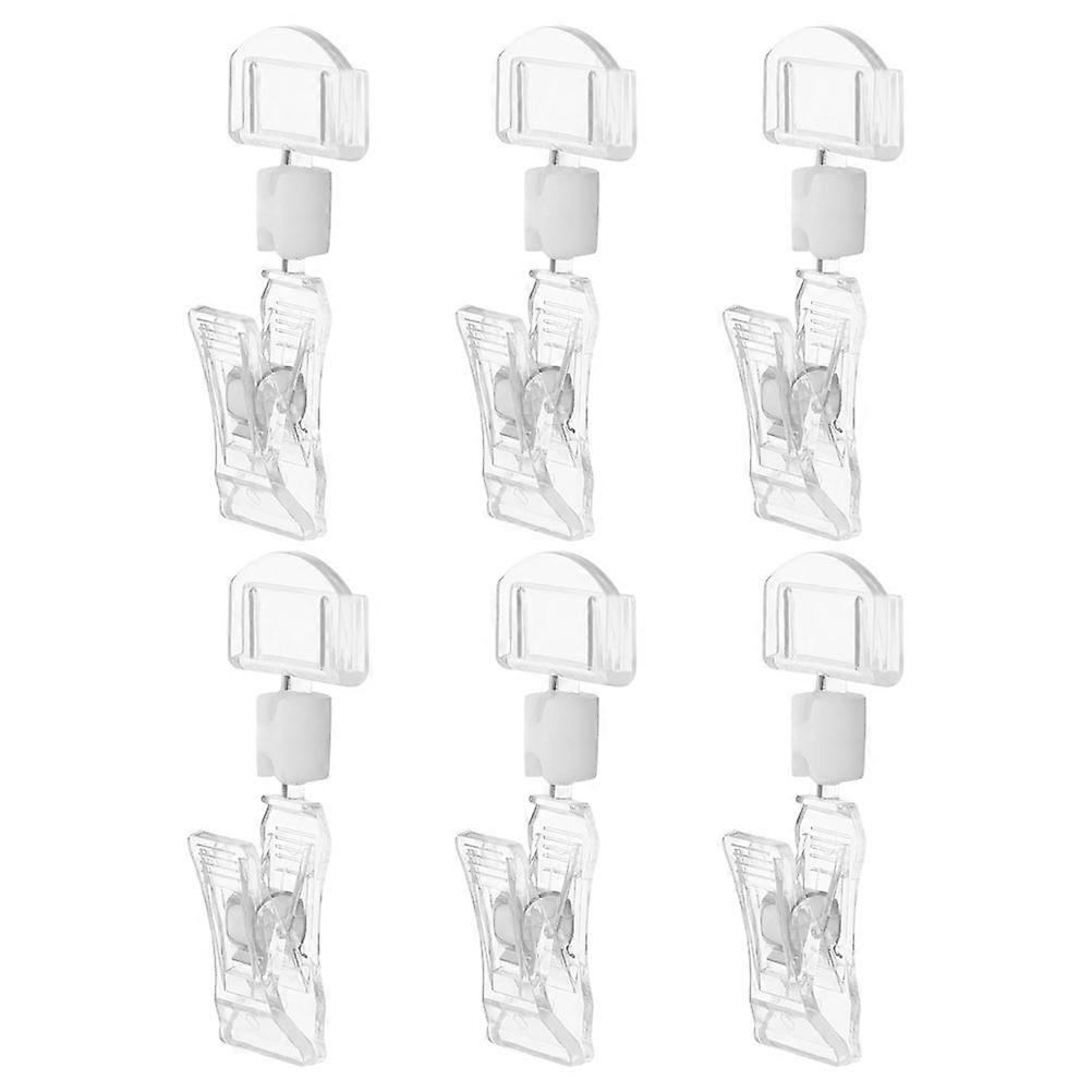 Multi-Use Sign Holder Acrylic Clips for Holding 30Pcs Transparent Rotatable