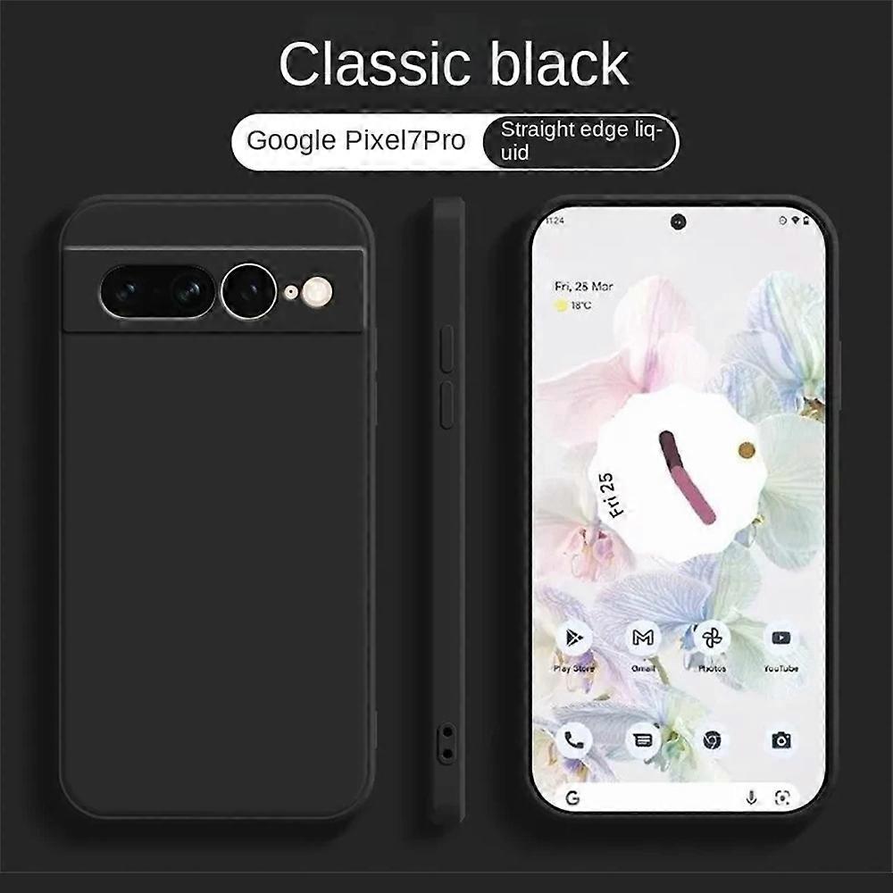 Coques en silicone liquide souple et unie, résistantes aux chocs, pour Google Pixel 9/9A, Pixel 6/7/6A/7A et Pixel 8 Pro/7A.
