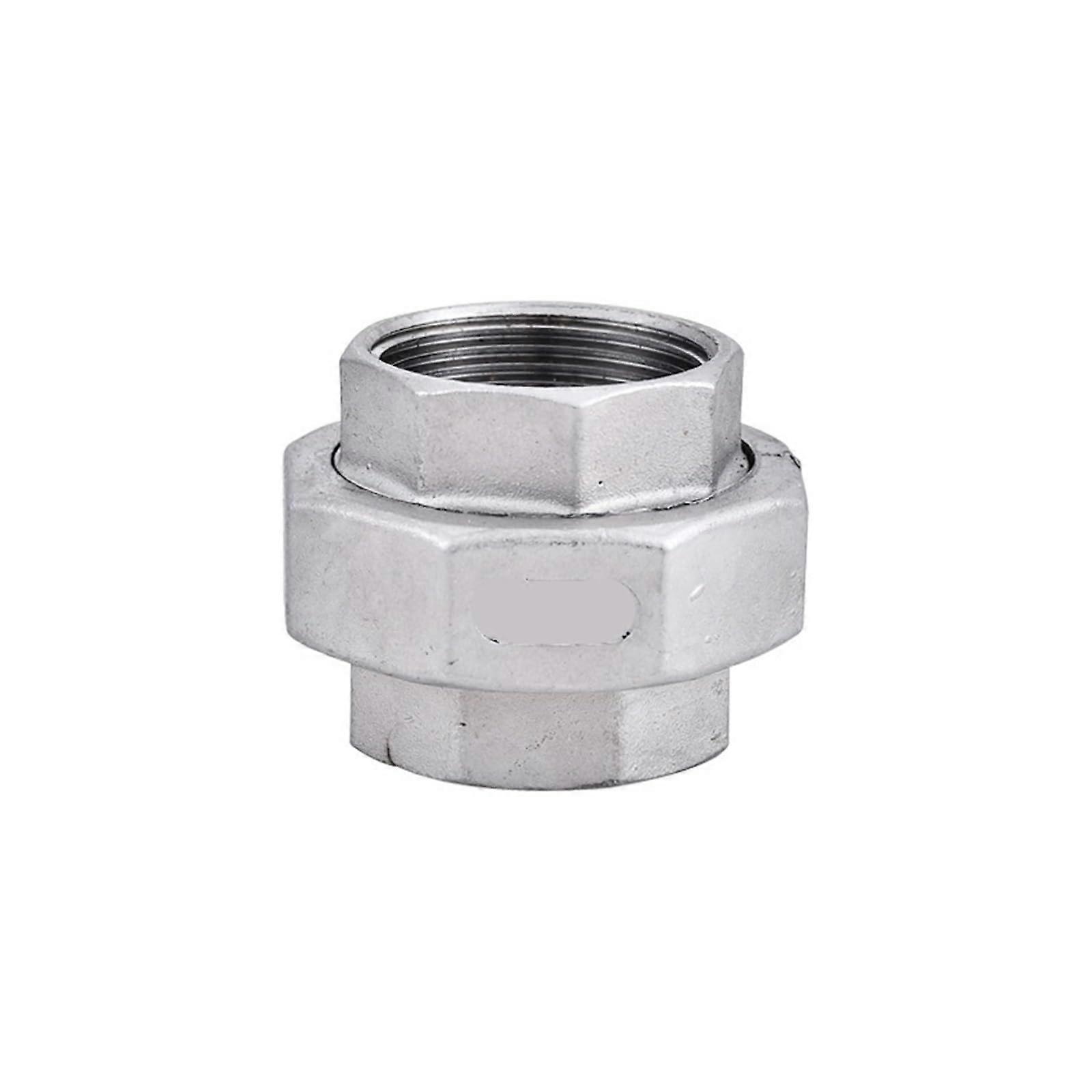 201 Stainless Steel Threaded Union Fitting G2 Connector LeakProof Durable Easy Install
