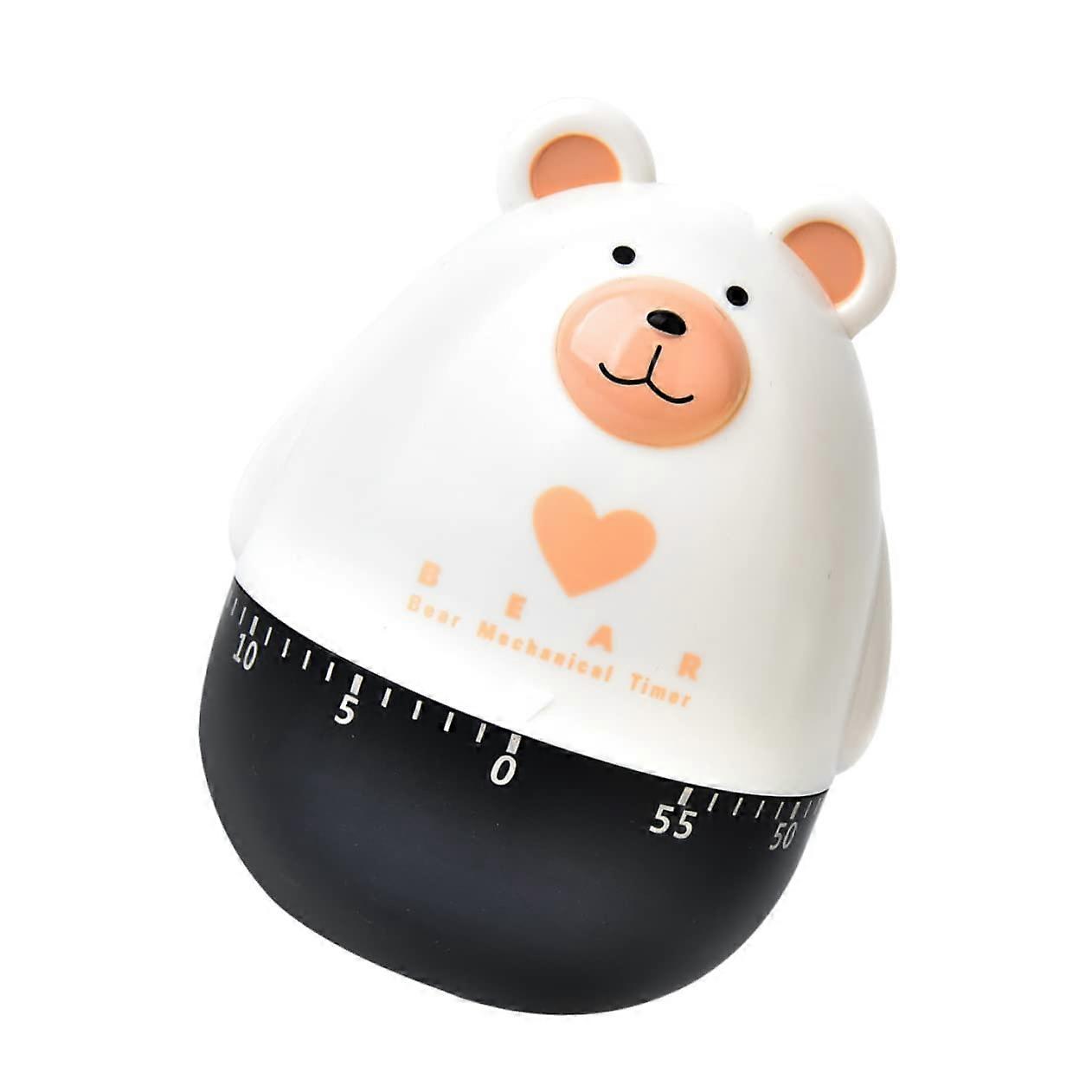 Cute Bear Kitchen Timer Mechanical Egg Timer for Cooking and Study No Battery Required