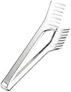 Stainless Steel Kitchen Tongs with Locking Ring, Long Handle Bread Clip for Baking and BBQ