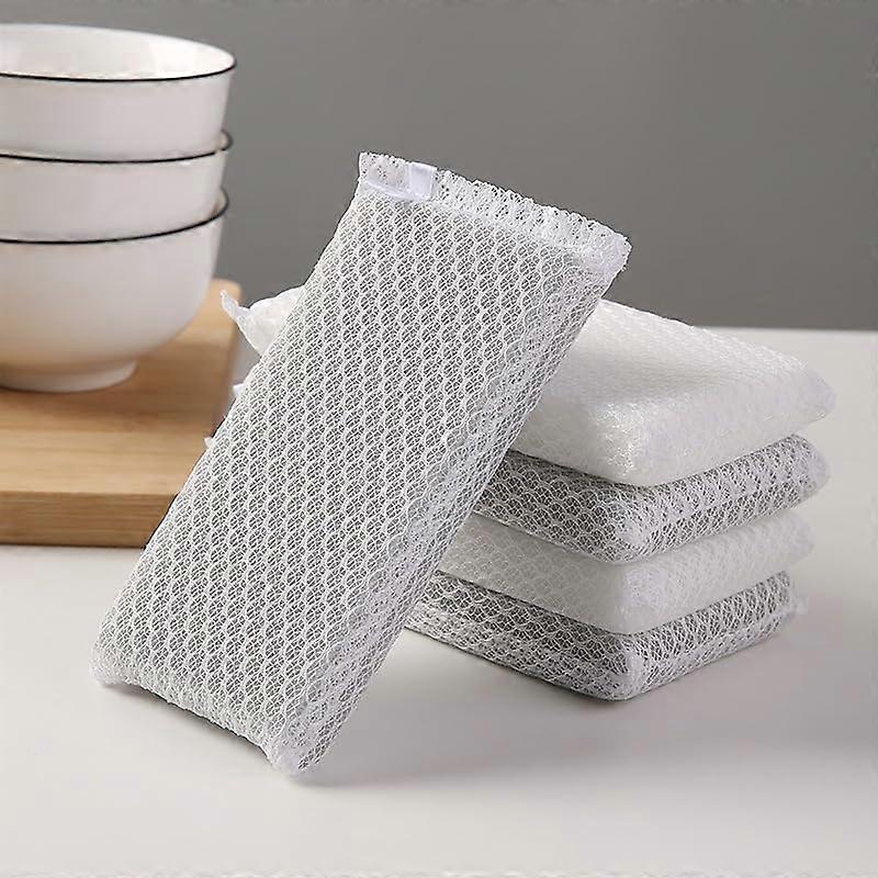 Dish Scrubber Sponge Set with Heavy Duty Non Scratch Sponges and Multi Surface Kitchen Brush Kit