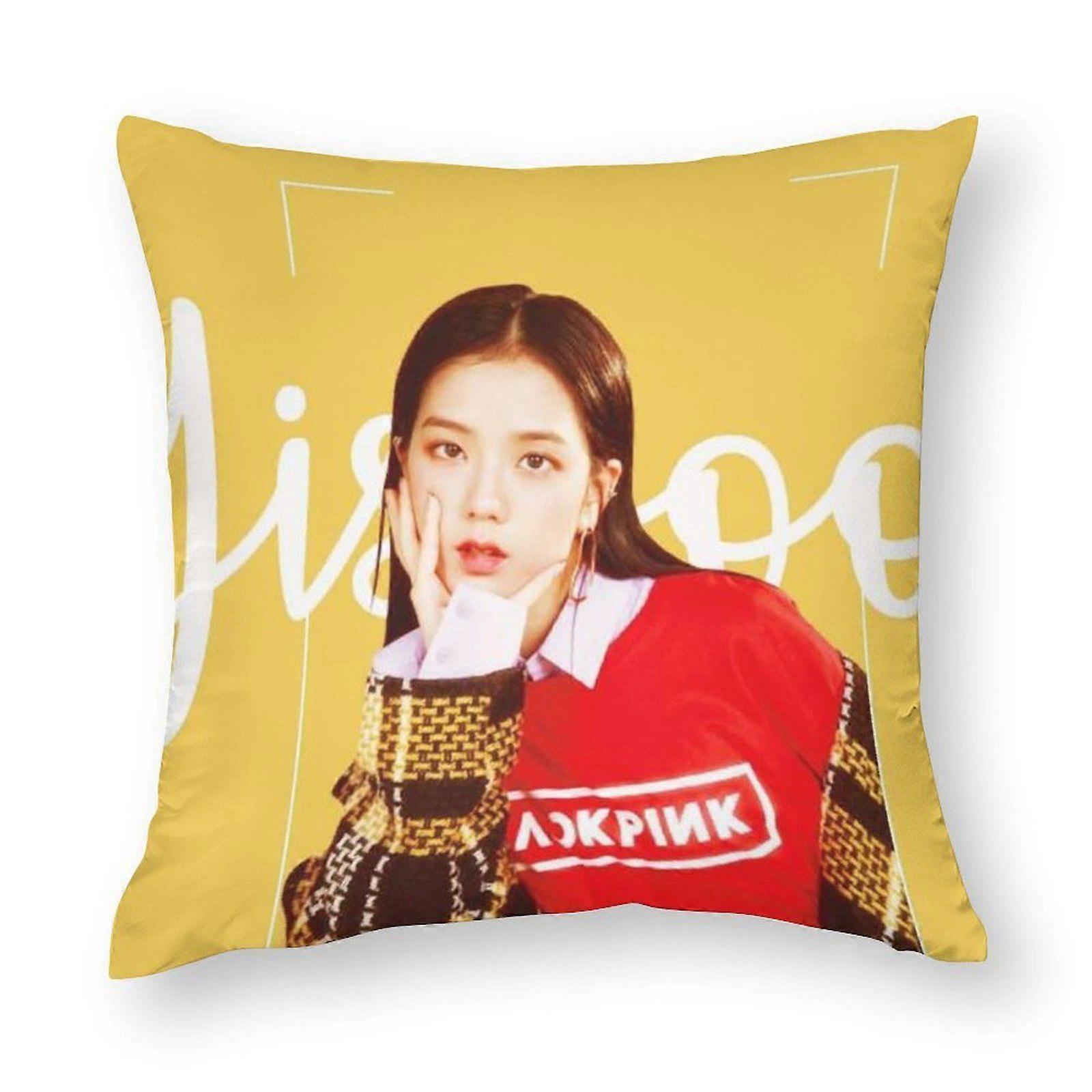 Jisoo Throw Pillow Covers Boho Breathable  Feel Square Cozy for Lounge