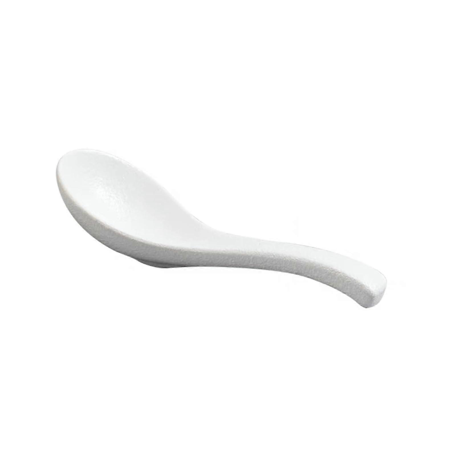 Ceramic Spoon Black and White Tableware Frosted Scratch Resistant Microwave Dishwasher Safe