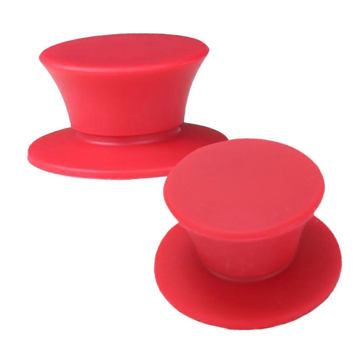 2pcs Silicone Pot Lid Replacement Knobs with Screws, AntiScald Heat Resistant Universal Fit