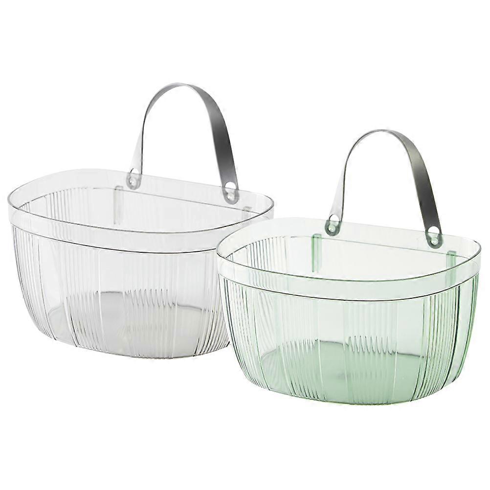 Hanging Clutter Baskets Storage Rectangular Kitchen Seasoning Holders 17.5X12.5X9CM 2Set