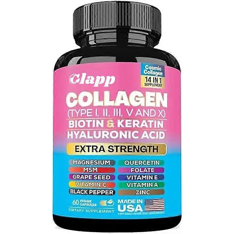 Collagen + Keratin + HA Complex | Vitamins, MSM & Grape Seed Extract Supplement