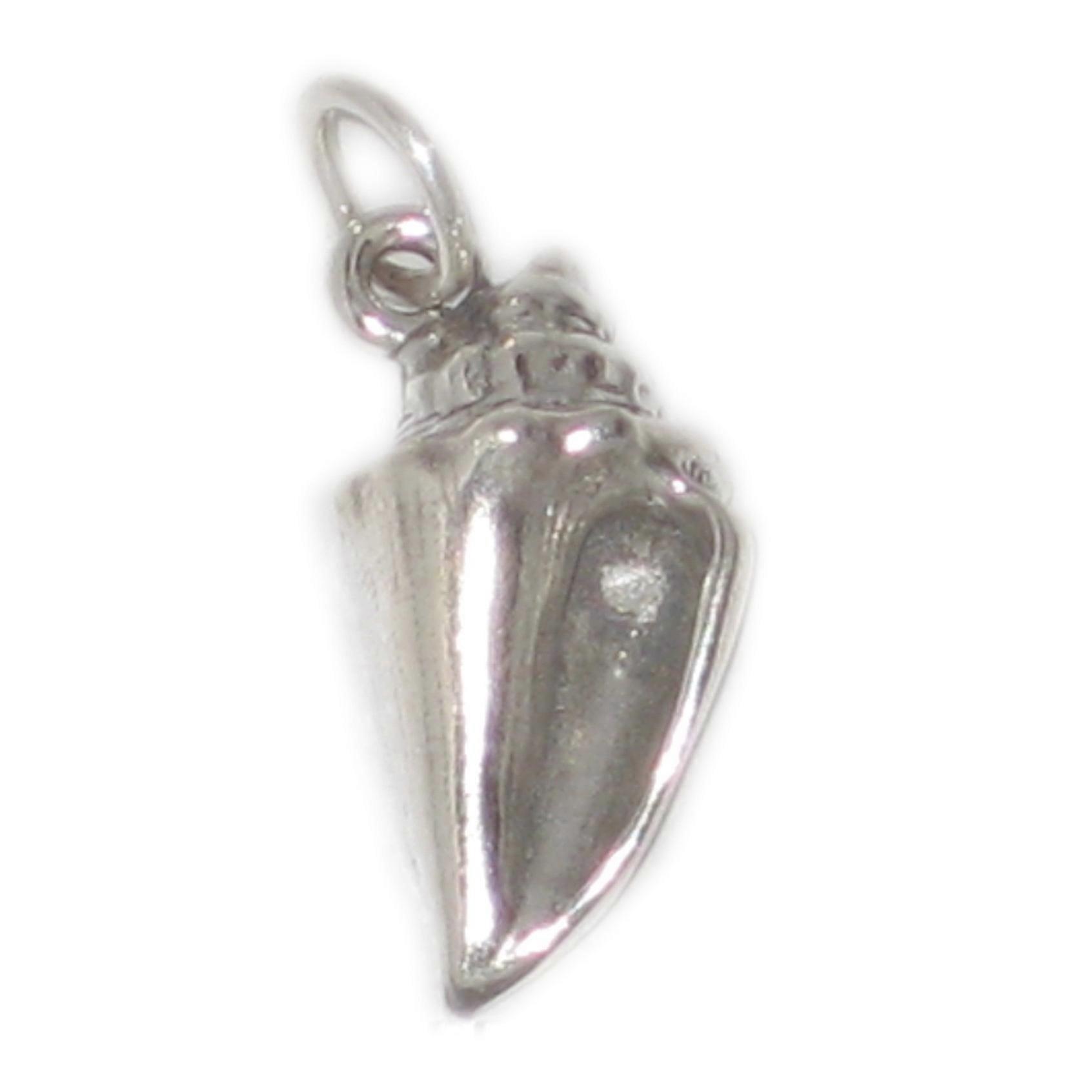 Conch Seashell sterling silver charm .925 x 1 Conches Sea Shell Shells
