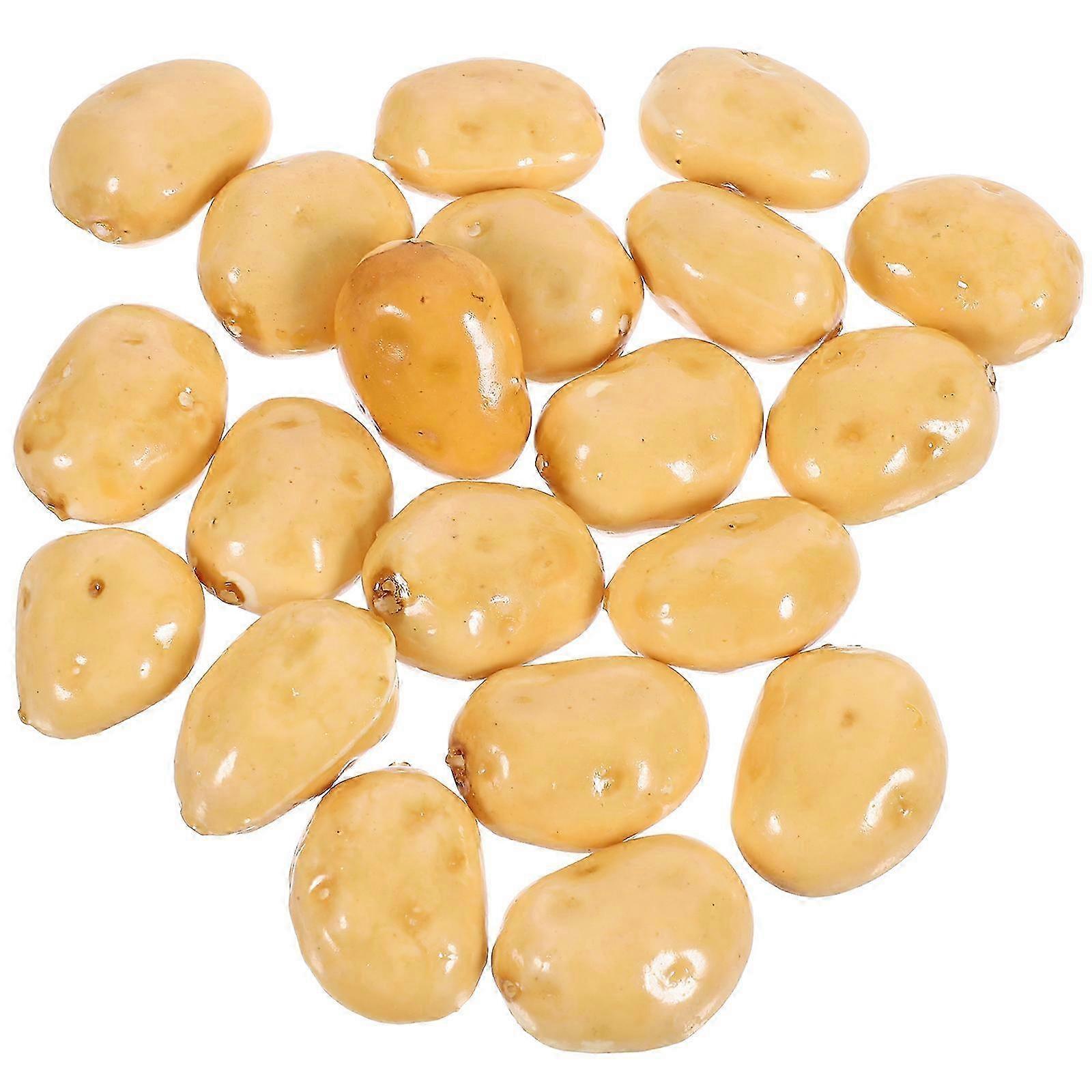 Realistic Vegetable Models Potato Props compatible Decor 100Pcs Foam Potatoes
